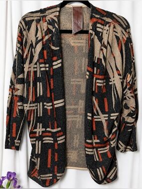 Moon Collection Stylish Women's Patterned Cardigan Size XL
